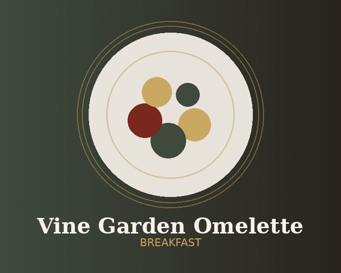Vine Garden Omelette with vegetables and goat cheese