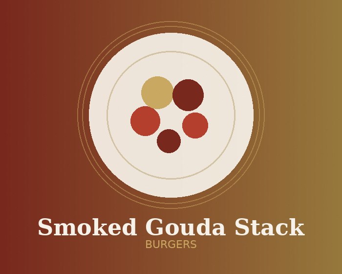 Smoked gouda burger stack