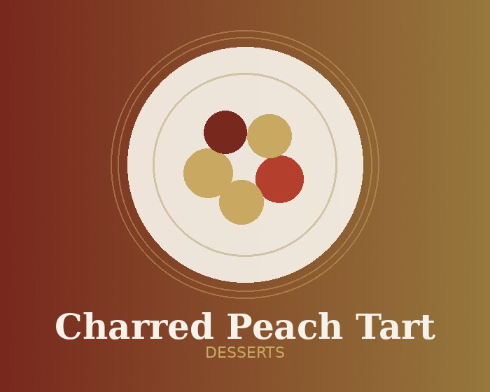 Charred peach tart