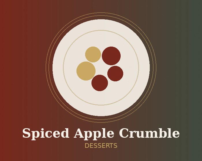 Spiced apple crumble with ice cream