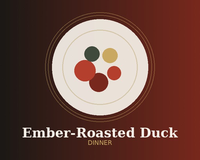 Ember-roasted duck breast