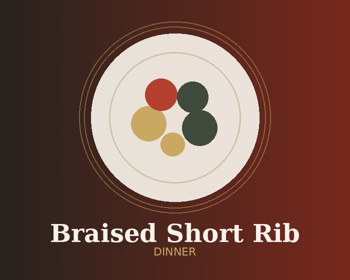Braised short rib with mashed potatoes