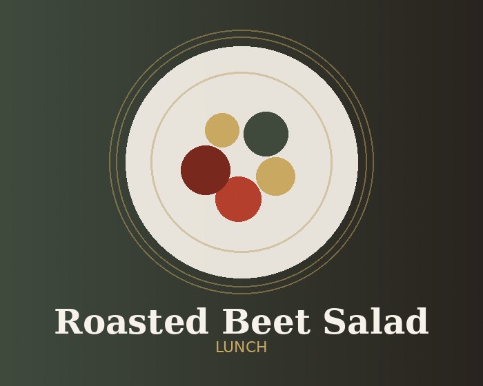 Roasted beet salad with goat cheese and walnuts