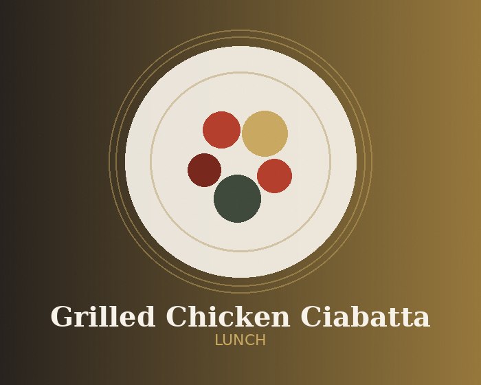 Grilled chicken ciabatta sandwich