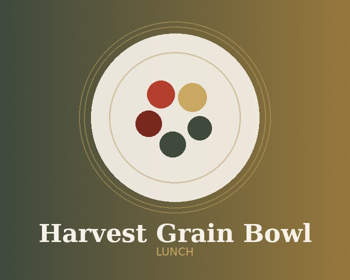 Harvest grain bowl with farro and roasted vegetables