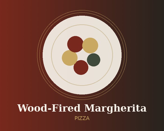 Wood-fired Margherita pizza