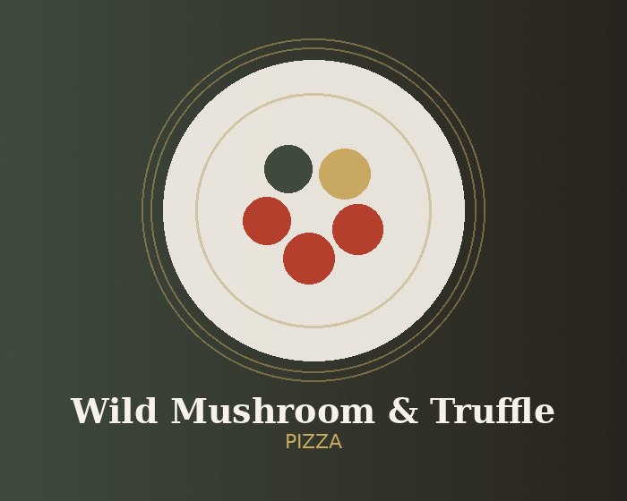 Wild mushroom and truffle pizza