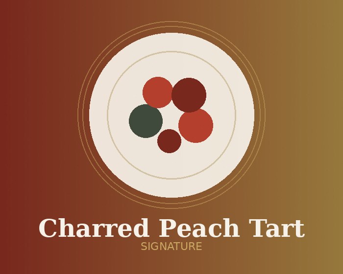 Charred peach tart with vanilla mascarpone