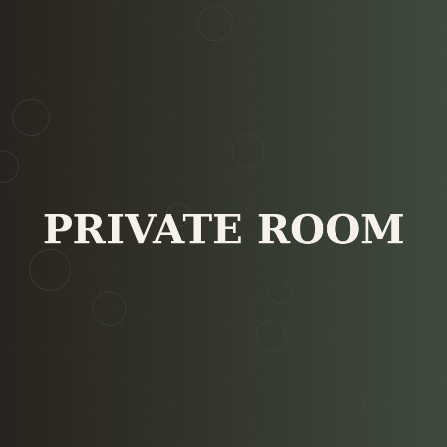 A private dining room set for a group event